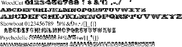 Some typical fonts.